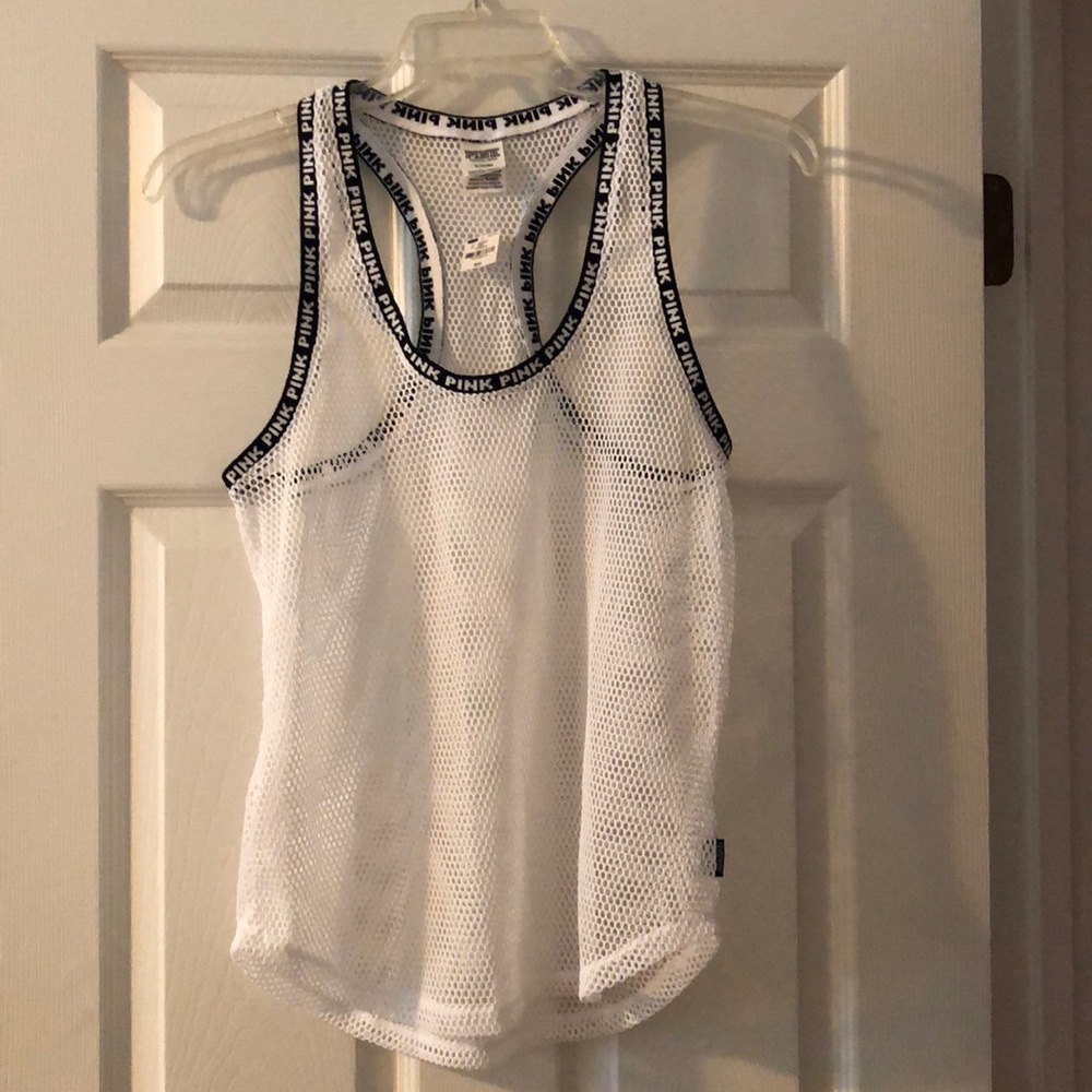 PINK Logo Mesh Tank